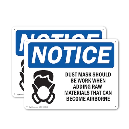 Signmission 12 in Height, 18 in Width, Aluminum, Rectangle OS-2PACK-NS-A-1218-L-11601
